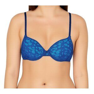 Bra Victoria's Secret Demi Cup Lace Lined Blue WOMEN'S WOMAN'S Size 32 C
